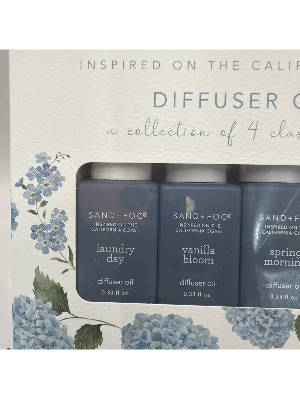Sand + Fog Fragrance Diffuser Oil 4 Pack Laundry Day Vanilla Bloom Floral NEW